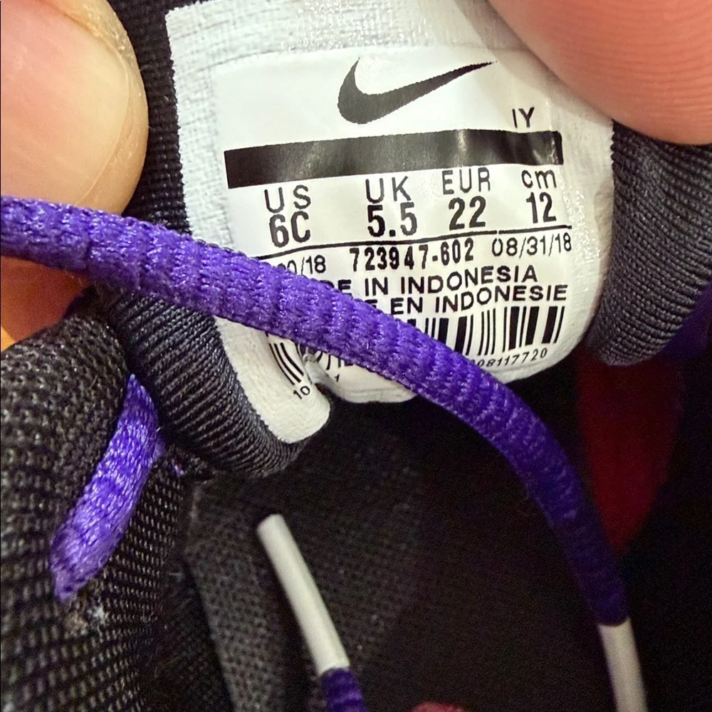Nike Little Posite One 2018 Iridescent Purple Sneakers/Shoes. Size 6C.